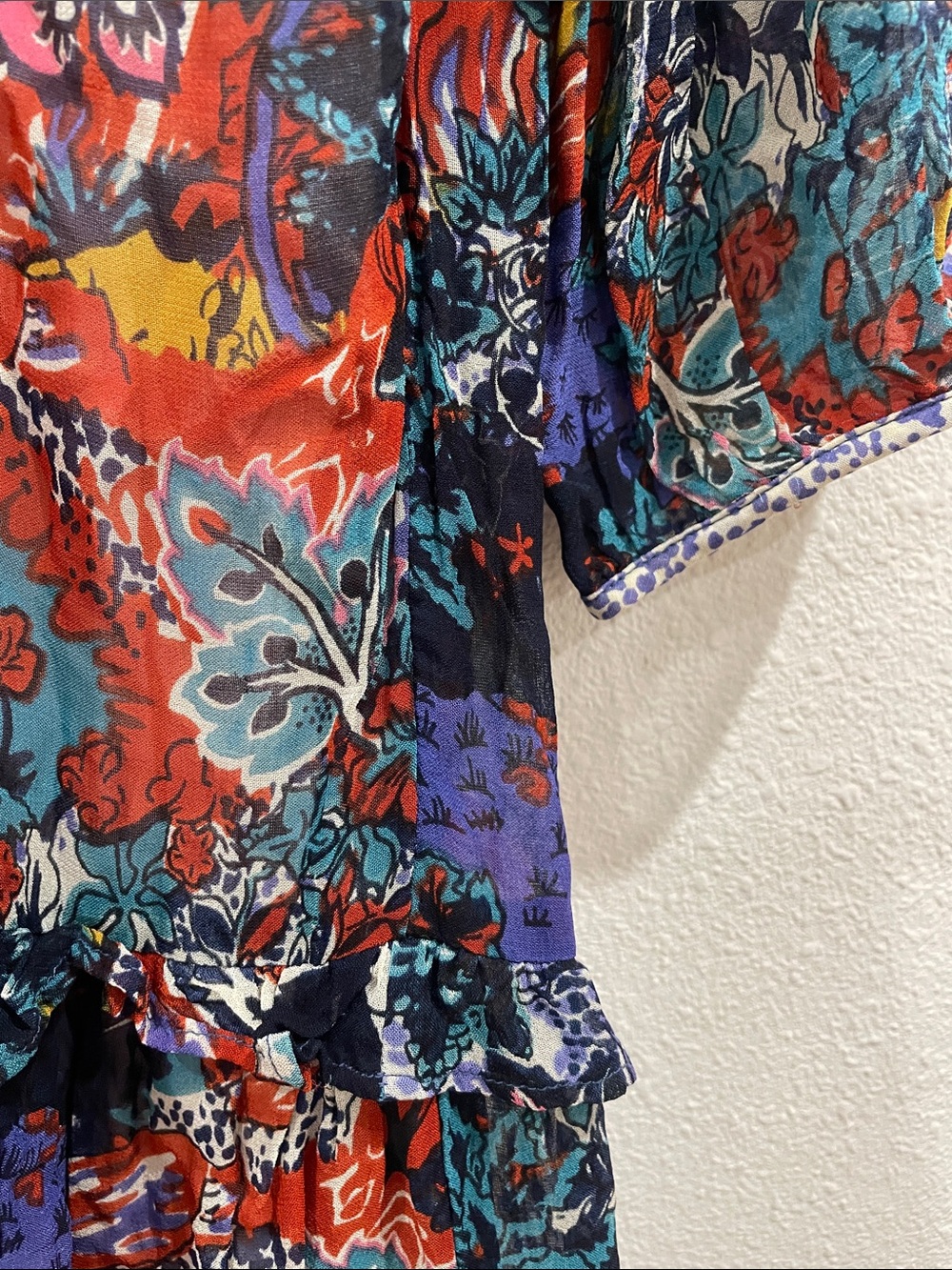 Anthropologie Maeve Annabella Floral Paisley Boho Colorful Maxi Dress 10 Boho - Picture 12 of 16